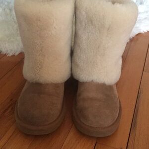 UGG tan shearling boot.